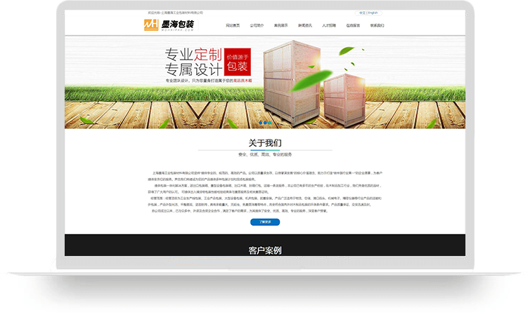 网络建站网站案例：上海墨海工业包装材料
